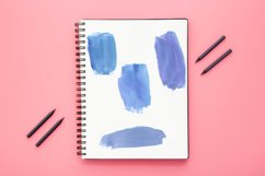 Blue Watercolor splash clipart Product Image 5