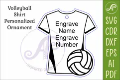 Volleyball shirt Christmas Ornament SVG laser cut Product Image 3