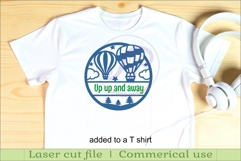 Hot air balloon name sign design for laser cutting Product Image 3