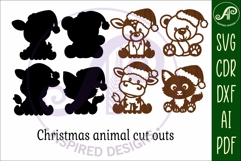 Christmas animals shapes laser cut wall art 1 Product Image 3