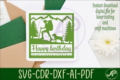 Hiking square female named wall sign or card topper svg Product Image 3