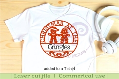 Christmas at the Family name sign laser cut Gingerbread men Product Image 3