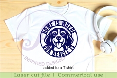 Beagle Home Sign SVG, Home Is Where Our Beagle Is Laser Cut Product Image 3