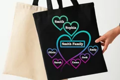 BEST SELLER | Heart Family Name Mother Father PNG Product Image 5