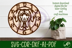 Great Dane Dog clock wall clock laser cut file Product Image 3