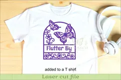 Butterfly Floral Name Sign SVG, Personalised Girls Bedroom Product Image 3