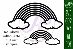 Rainbow silhouettes, SVG laser cut file Product Image 3