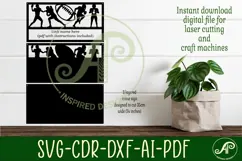 American football scene name sign SVG 3 layer laser cut Product Image 3