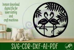 Flamingo wall art sign, SVG file Product Image 3