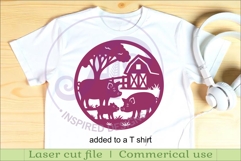 Pigs on the farm scene wall sign, SVG file. Product Image 3