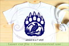 Bear paw print with Eagle wall sign Product Image 3