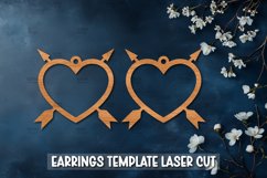 15 Valentine Heart Template earrings SVG I Laser Cut Files Product Image 16