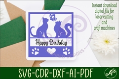 Cat lovers square named wall sign or card topper svg Product Image 3
