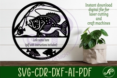 Black crappie fishing name sign svg laser cut template Product Image 3