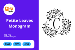 Petite Leaves Monogram Product Image 1