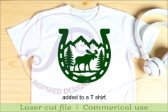 Horse Shoe Moose animal wall sign Product Image 3