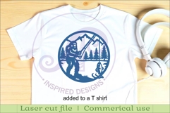 Bigfoot Fishing wall art sign, SVG file Product Image 3