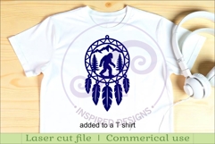 Bigfoot Dreamcatcher Laser Cut File, Sasquatch Wall Art Product Image 3
