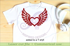 Winged heart wall sign, SVG file. Product Image 3