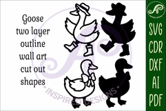 Goose outline shapes laser cut wall art Product Image 3
