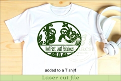 Cute Sloths Name Sign SVG | Personalized Jungle Wall Decor Product Image 3