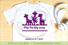 Cute Giraffe Name Sign SVG, Baby giraffe Personalized sign Product Image 3