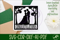 Wedding bride and groom name sign svg laser Product Image 3