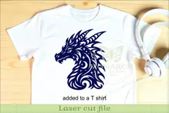 Dragon Wall Art SVG, Celestial Dragon Laser Cut File, Product Image 3