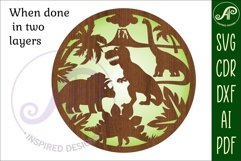 Dinosaur wall art sign, SVG file. vector file Product Image 3