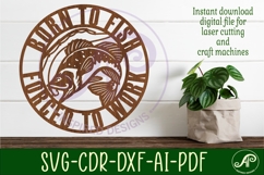 Born to fish forced to work wall art sign, SVG file. vector Product Image 2