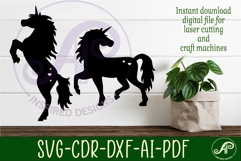 Unicorn Silhouette laser cut wall art Product Image 3