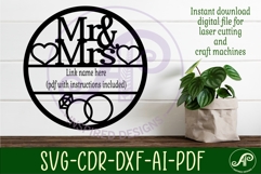 Mr and Mrs personalized wall art sign wedding wall sign Product Image 3