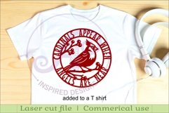 Cardinal Memorial Wall Sign SVG Cardinals Appear When Angels Product Image 3