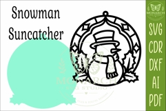 Snowman Suncatcher SVG | Winter Window Hanger Laser Product Image 3