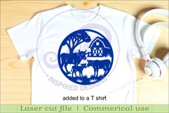 Cows on the farm scene wall sign, SVG file. Product Image 3
