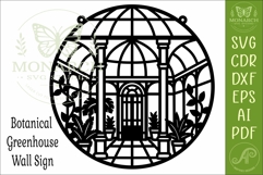 Botanical Conservatory Wall Art SVG, Victorian Greenhouse Product Image 3