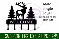 Elk Key holder designs for wood and metal Product Image 3