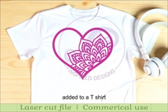 Mandala heart wall sign, SVG file 2 Product Image 3