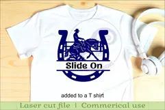 Horse Shoe Reining Name sign svg laser cut template Product Image 3