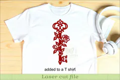 Floral Skeleton Key SVG, Vintage Rose Key Laser Cut Wall Product Image 3