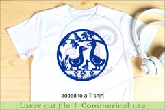 Cute Goose family wall art sign, laser cut design Product Image 3