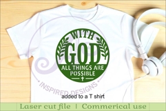 With God All Things Are Possible SVG Sign for Laser Cutting Product Image 3