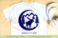 Crescent Moon Moose animal wall sign Product Image 3