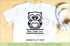 Cute Woodland Owl name sign svg laser cut file Product Image 2