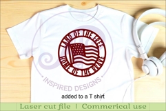 Land of the free Wall Art SVG Patriotic USA Laser Cut Sign Product Image 3