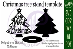Christmas tree stand, laser cut file, Merry Christmas tree Product Image 3
