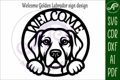 Welcome Retriever Dog wall sign svg laser cut file Product Image 3