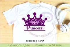 Princess crown personalized name sign laser cut Product Image 3