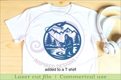 Bigfoot Fly Fishing wall art sign, SVG file Product Image 3