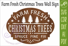 Farm Fresh Christmas Trees SVG | Rustic Winter Sign Laser Product Image 3